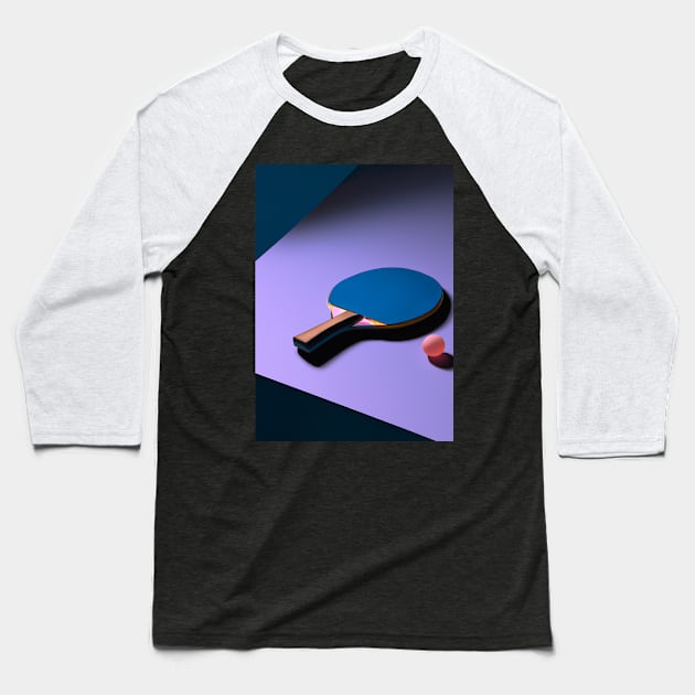 Table Tennis Racket Baseball T-Shirt by maxcode